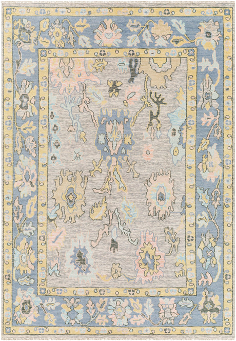 Surya Ushak Usk-2303 Denim, Butter, Blush, Light Gray Rugs.