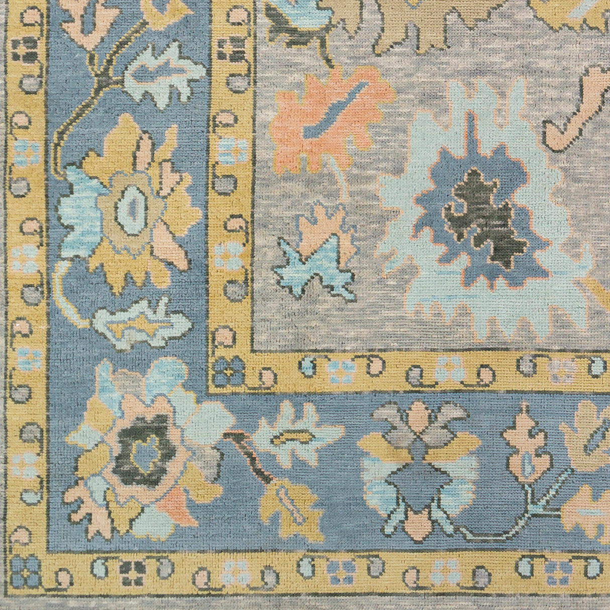 Surya Ushak Usk-2303 Denim, Butter, Blush, Light Gray Rugs.