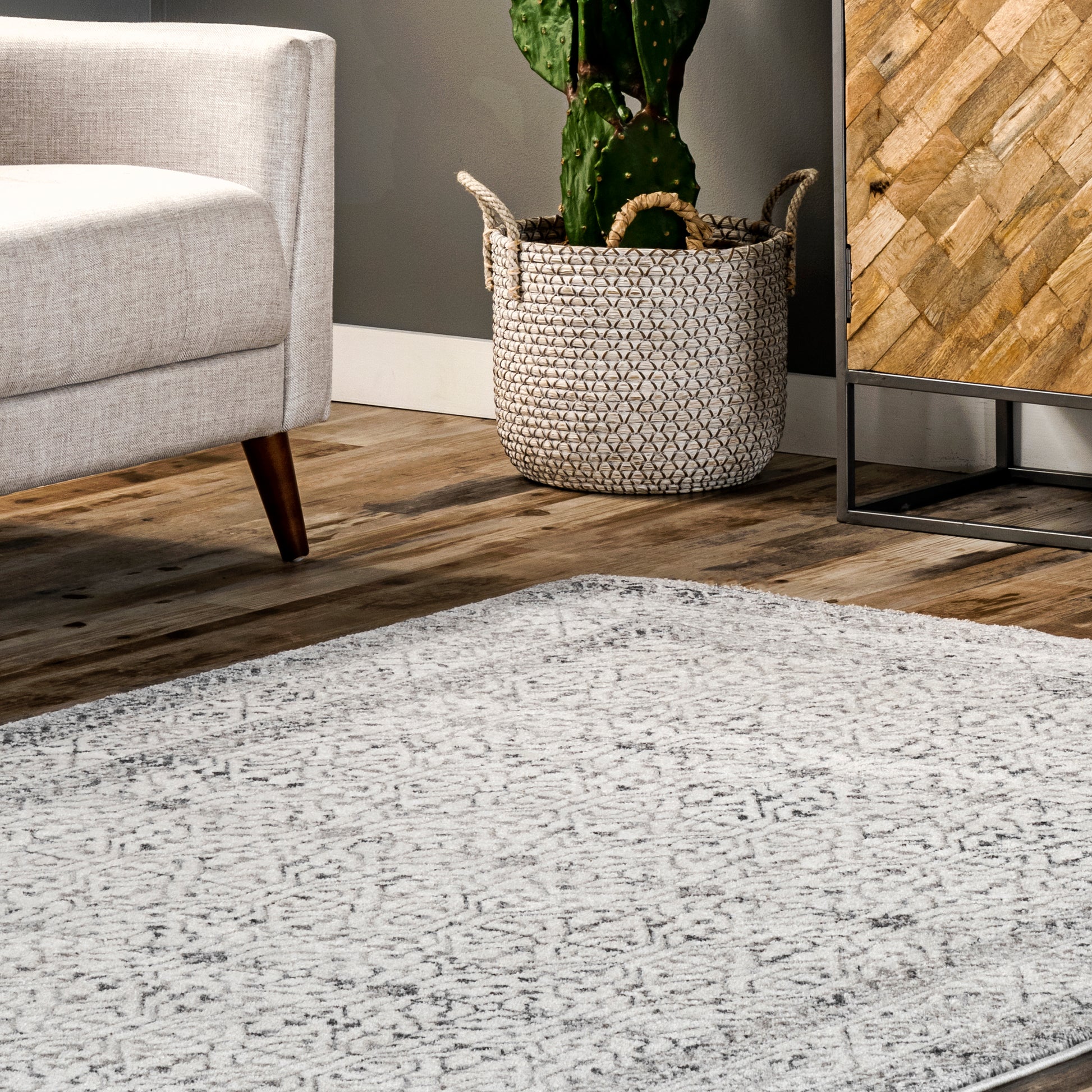 Nuloom Michelle Bordered Nmi1702A Gray Area Rug