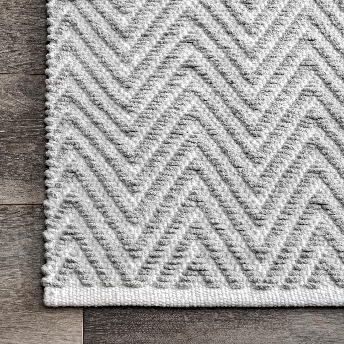 Nuloom Nala Herringbone Nna3601A Light Gray Area Rug