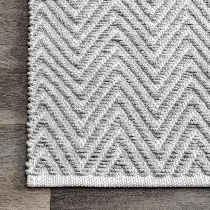 Nuloom Nala Herringbone Nna3601A Light Gray Area Rug