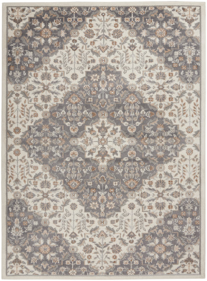 Nourison Elation Etn08 Ivory Grey Area Rug