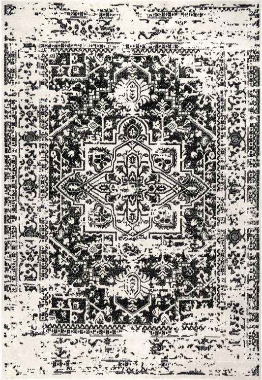 Nuloom Jordana Njo1728A Black And White Area Rug