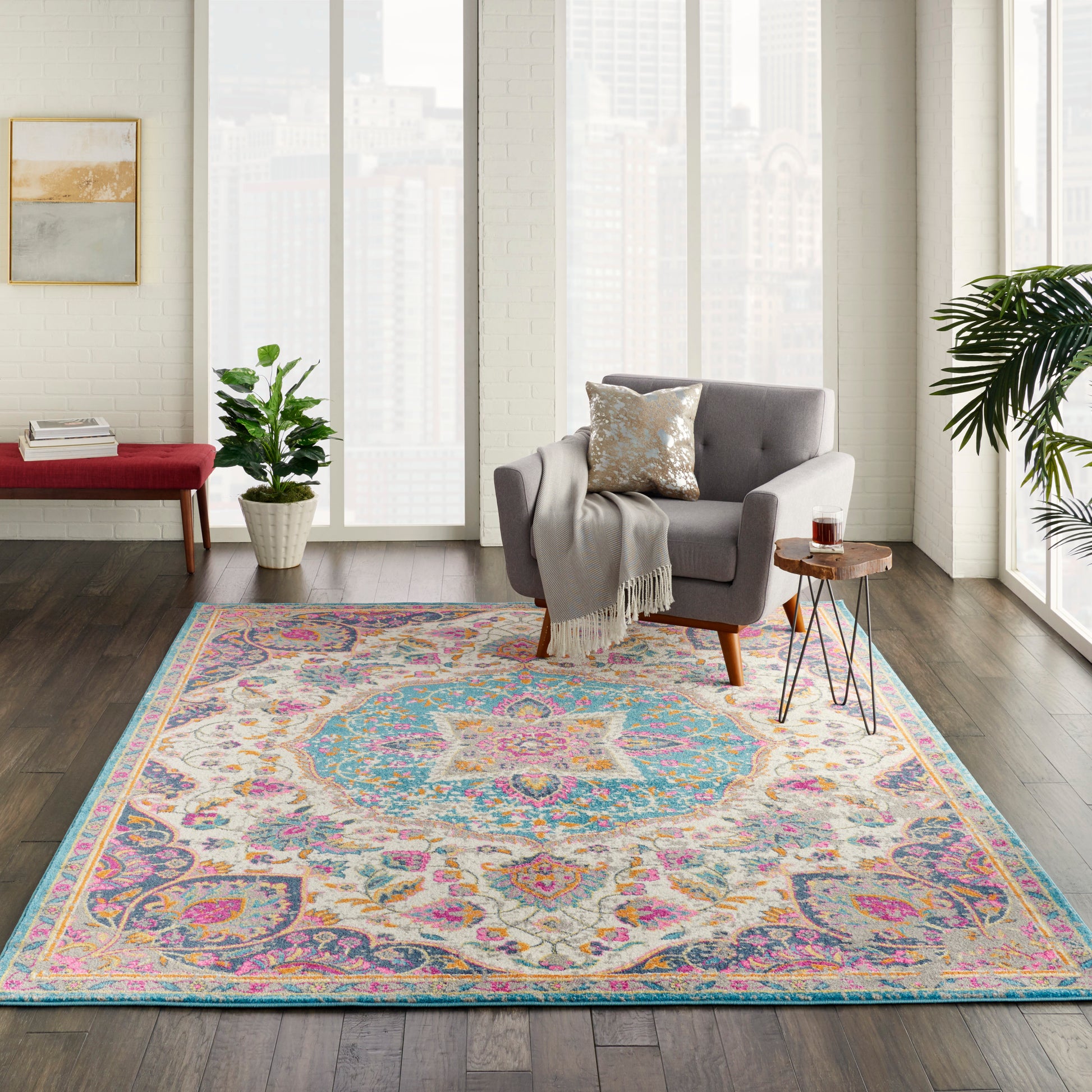 Nourison Passion Psn22 Ivory/Multi Area Rug