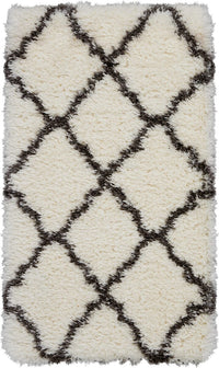 Nourison Luxe Shag Lxs02 White Shag Area Rug