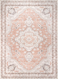 AreaRugs.com Wavaj Nwa1169A Peach Area Rug