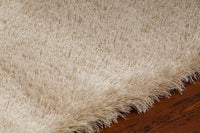 Chandra Vani van13600 White Shag Area Rug