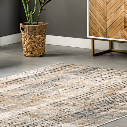 Nuloom Estelle Stripe Nes3265A Beige Area Rug