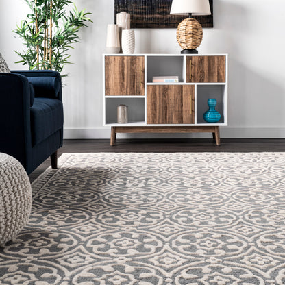 Nuloom Lee Rosette Nle2673A Ivory Area Rug