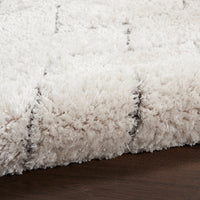 Nourison Dreamy Shag Drs03 Ivory/Grey Area Rug