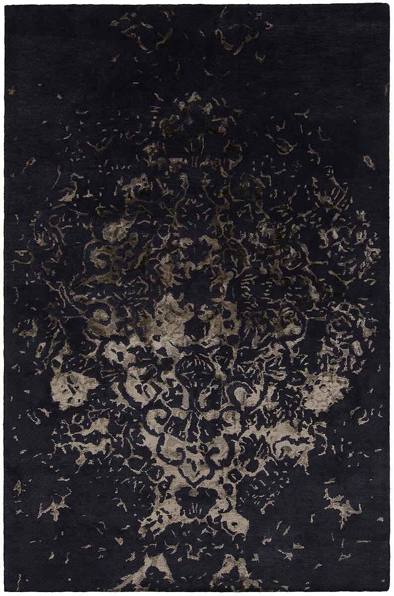 Chandra Veleno Vel-29300 Black Vintage / Distressed Area Rug