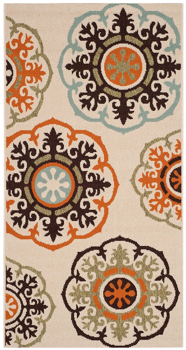 Safavieh Veranda Ver002-0715 Cream / Terracotta Geometric Area Rug