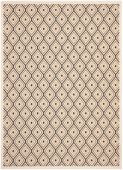 Safavieh Veranda Ver003-0212 Cream / Chocolate Geometric Area Rug