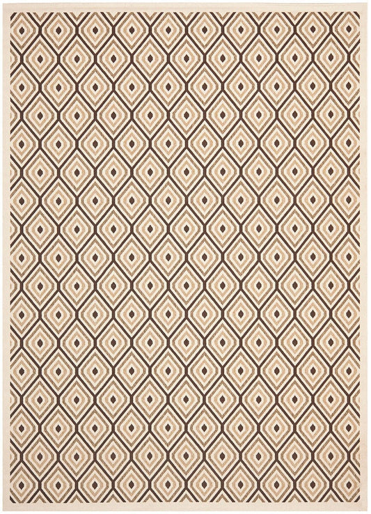 Safavieh Veranda Ver003-0212 Cream / Chocolate Geometric Area Rug