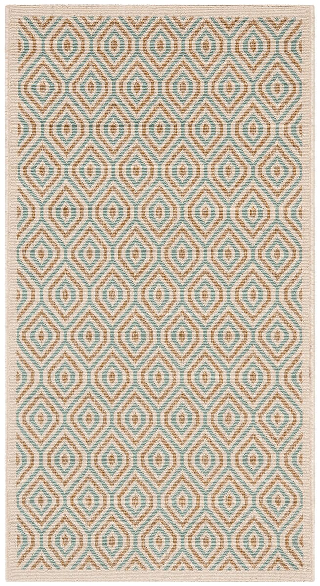 Safavieh Veranda Ver003-0213 Cream / Aqua Rugs.