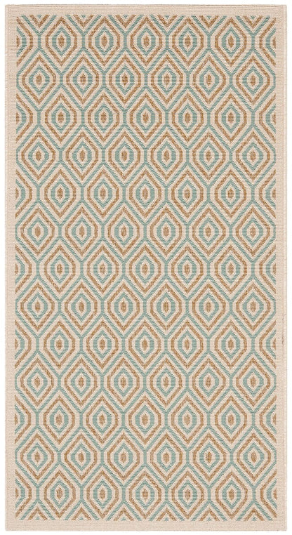 Safavieh Veranda Ver003-0213 Cream / Aqua Geometric Area Rug