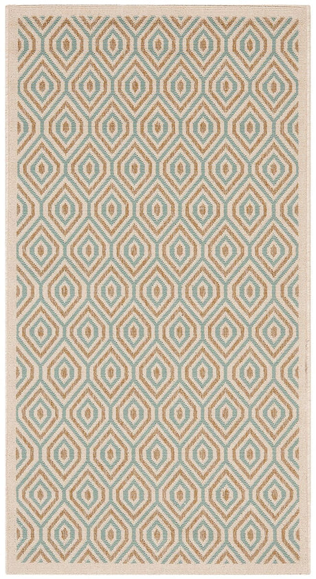 Safavieh Veranda Ver003-0213 Cream / Aqua Rugs.
