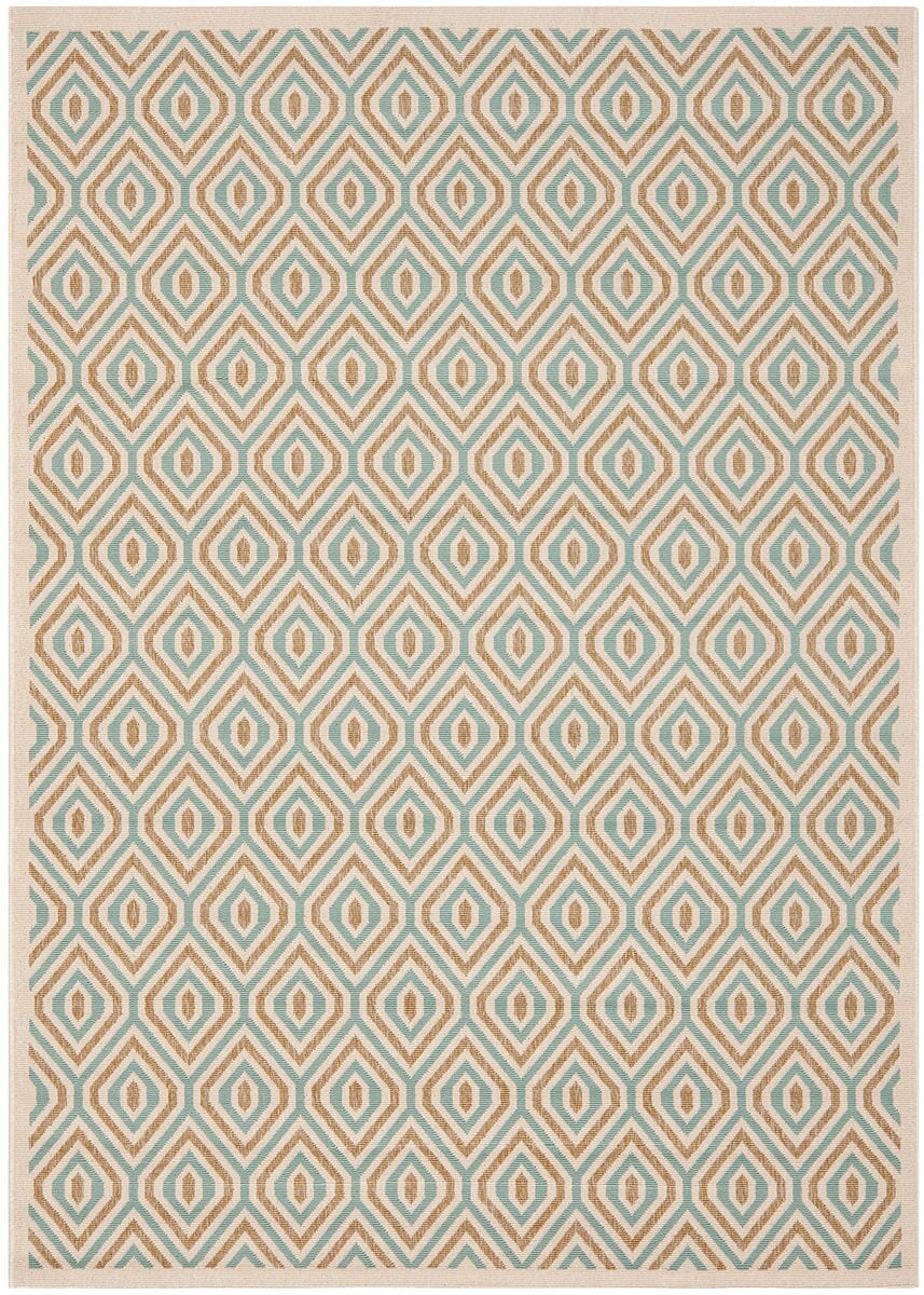 Safavieh Veranda Ver003-0213 Cream / Aqua Rugs.