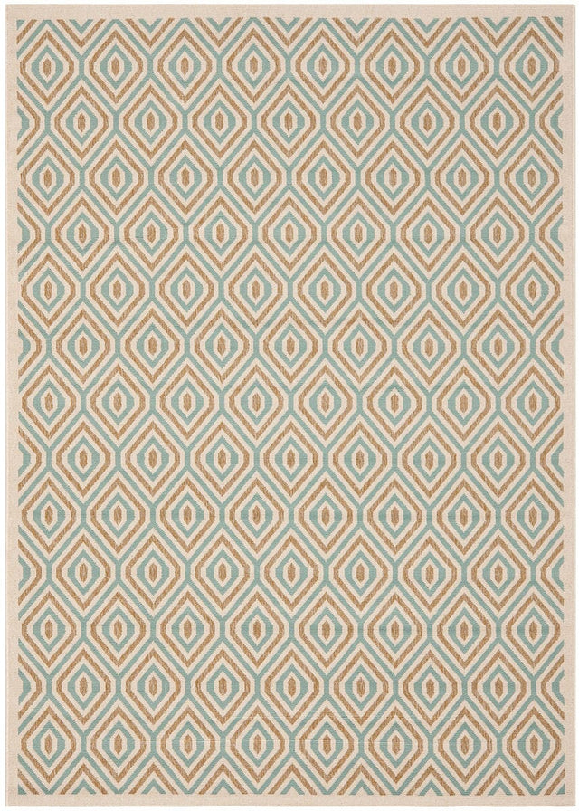 Safavieh Veranda Ver003-0213 Cream / Aqua Rugs.