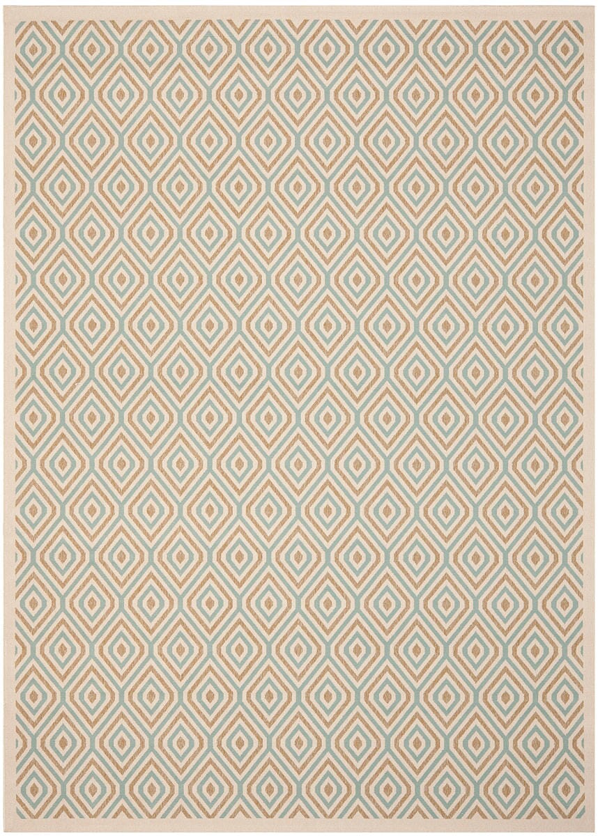 Safavieh Veranda Ver003-0213 Cream / Aqua Rugs.