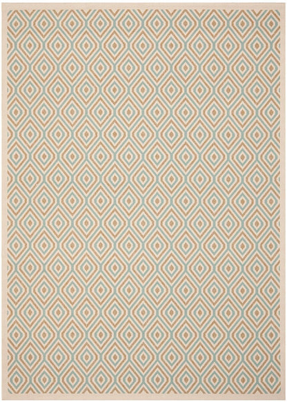 Safavieh Veranda Ver003-0213 Cream / Aqua Geometric Area Rug