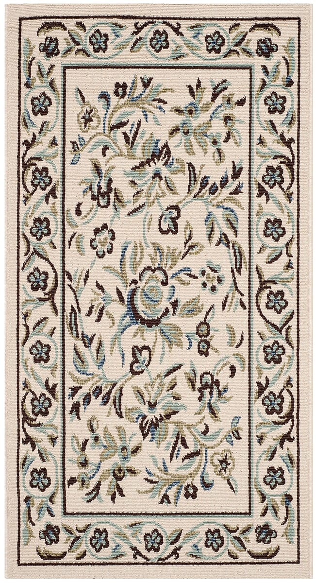 Safavieh Veranda Ver011-0614 Cream / Green Floral / Country Area Rug