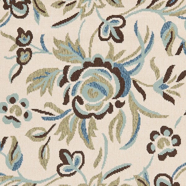 Safavieh Veranda Ver011-0614 Cream / Green Floral / Country Area Rug