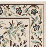 Safavieh Veranda Ver011-0614 Cream / Green Floral / Country Area Rug