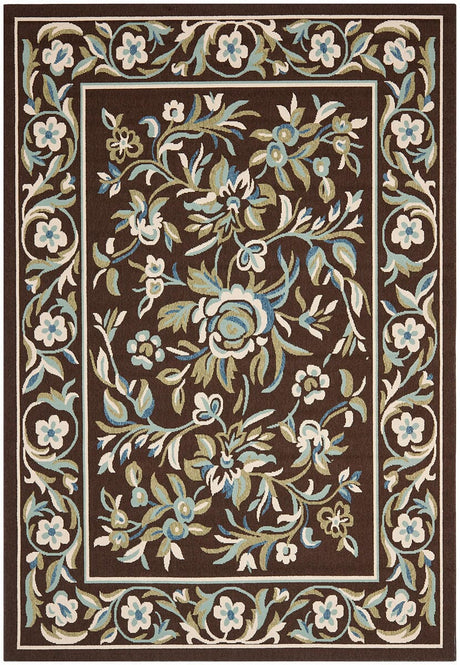 Safavieh Veranda Ver011-0623 Chocolate / Aqua Rugs.