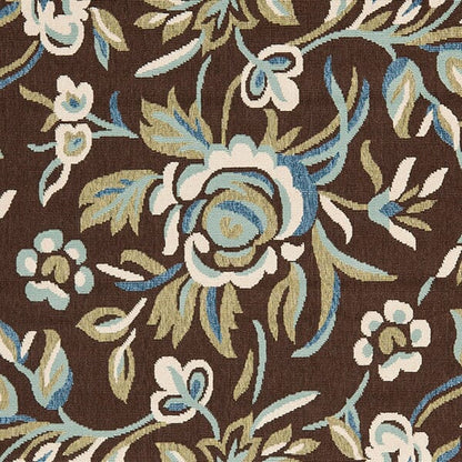 Safavieh Veranda Ver011-0623 Chocolate / Aqua Floral / Country Area Rug