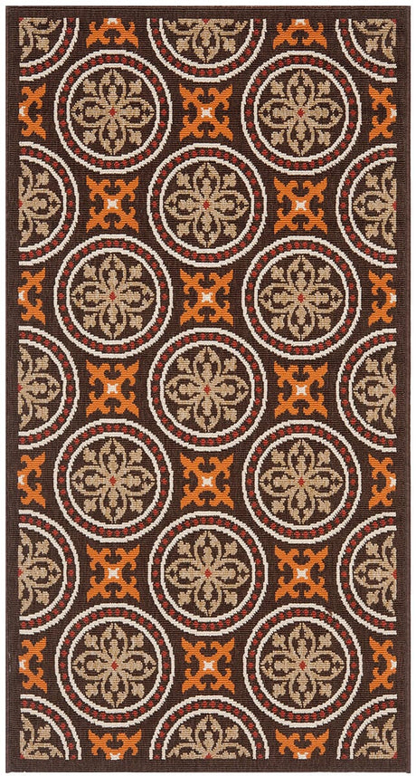 Safavieh Veranda Ver030-0325 Chocolate / Terracotta Rugs.