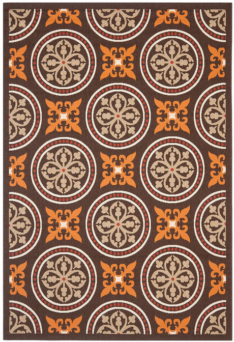 Safavieh Veranda Ver030-0325 Chocolate / Terracotta Rugs.