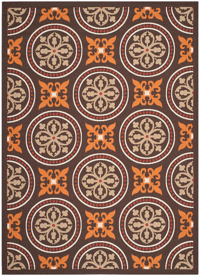 Safavieh Veranda Ver030-0325 Chocolate / Terracotta Rugs.