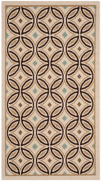 Safavieh Veranda Ver047-0212 Cream / Chocolate Geometric Area Rug