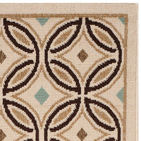 Safavieh Veranda Ver047-0212 Cream / Chocolate Geometric Area Rug