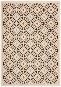 Safavieh Veranda Ver047-0212 Cream / Chocolate Geometric Area Rug