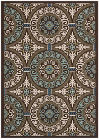 Safavieh Veranda Ver055-0621 Chocolate / Cream Geometric Area Rug