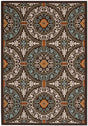 Safavieh Veranda Ver055-0723 Chocolate / Aqua Rugs.
