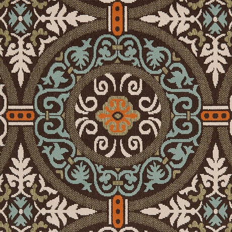 Safavieh Veranda Ver055-0723 Chocolate / Aqua Rugs.