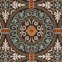 Safavieh Veranda Ver055-0723 Chocolate / Aqua Geometric Area Rug