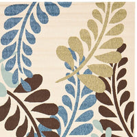 Safavieh Veranda Ver056-0613 Cream / Aqua Floral / Country Area Rug