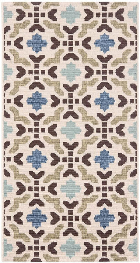 Safavieh Veranda Ver080-0612 Cream / Aqua Rugs.