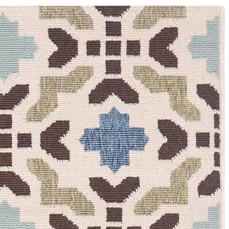 Safavieh Veranda Ver080-0612 Cream / Aqua Rugs.