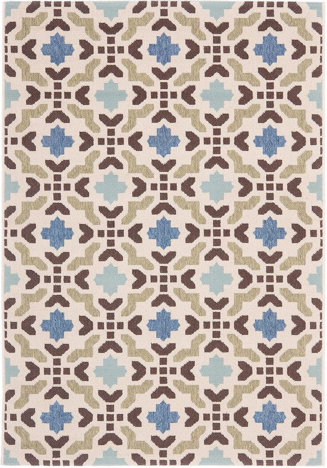 Safavieh Veranda Ver080-0612 Cream / Aqua Rugs.