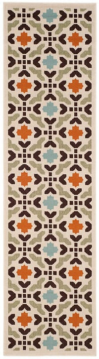 Safavieh Veranda Ver080-0712 Cream / Terracotta Damask Area Rug