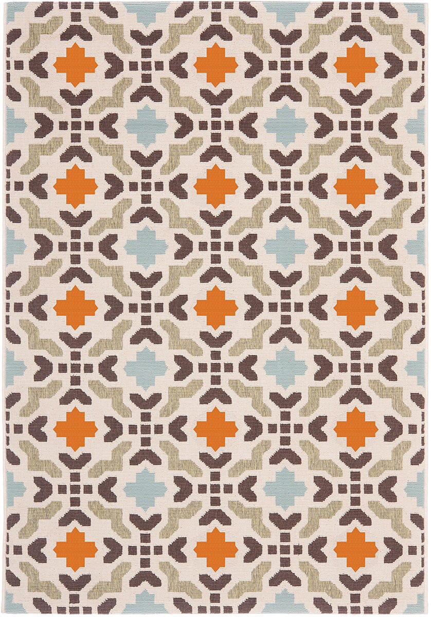 Safavieh Veranda Ver080-0712 Cream / Terracotta Rugs.