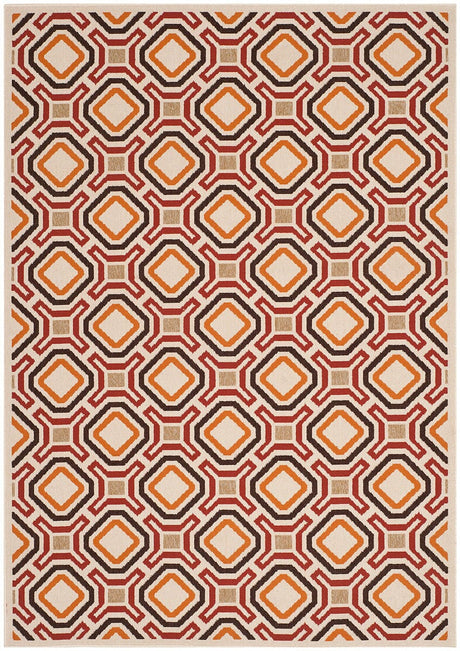 Safavieh Veranda Ver089-0313 Creme / Red Rugs.