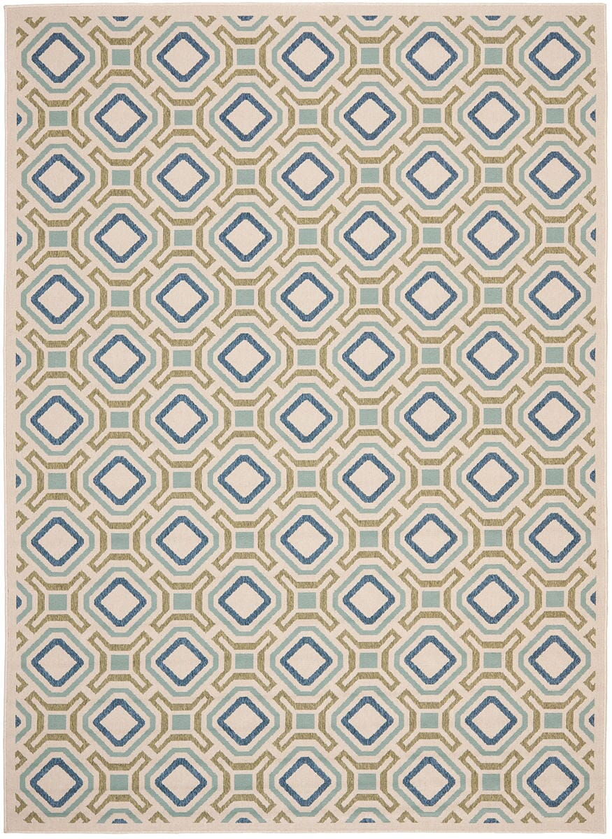 Safavieh Veranda Ver089-0614 Cream / Green Damask Area Rug