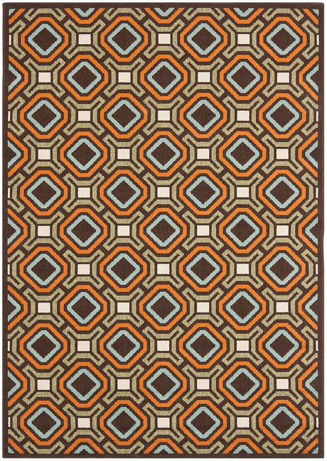 Safavieh Veranda Ver089-0725 Chocolate / Terracotta Rugs.