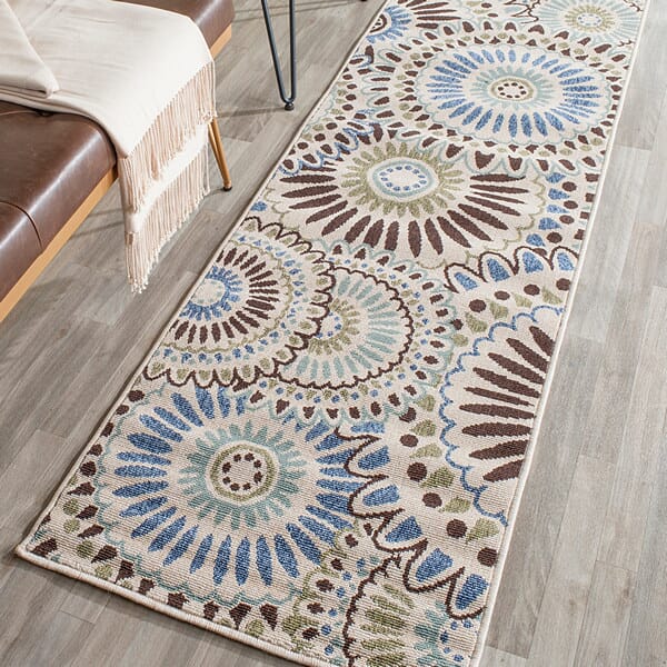 Safavieh Veranda Ver091-0612 Cream / Blue Geometric Area Rug